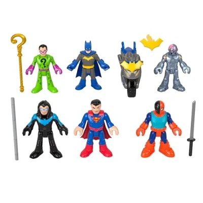 Image of Fisher Price Imaginext DC Super Friends Batman Toys Deluxe Figure Pack 12 Piece Playset for Preschool Pretend Play Ages 3+ Years, HXF94
