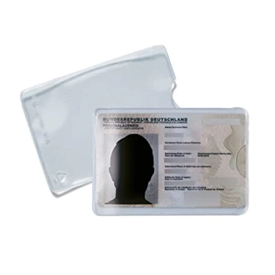 Image of Herma 1325 Transparent ID Holder, 10 Card Sleeves, Holder for Protection Credit Cards and Cards, Protective Case Set Made of Plastic, 58 x 87 mm