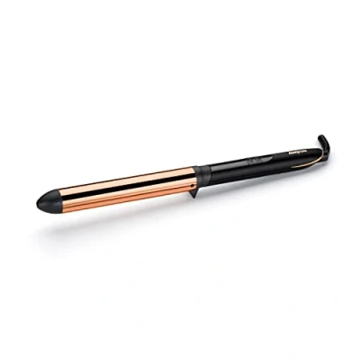 Image of BaByliss Titanium Brilliance Waves wand, Lasting Effortless Waves, 28mm True barrel, fast heat up, up to 210C , Black