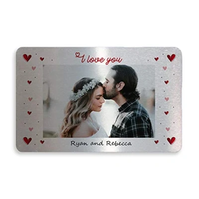 Image of Red Ocean Personalised Love Gift Wallet Insert Valentines Anniversary for Boyfriend Husband Wife Keepsake