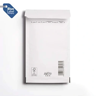 Image of Air Pro Blue Label Padded Bubble Envelope 120x215mm Peel and Seal White (Pack 200)