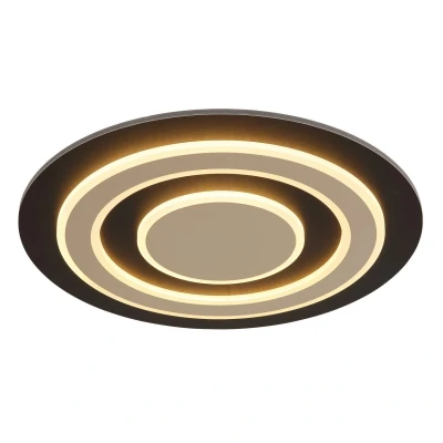 Image of Jayden 48cm Integrated LED Semi Flush Ceiling Light Matt Black 3000K