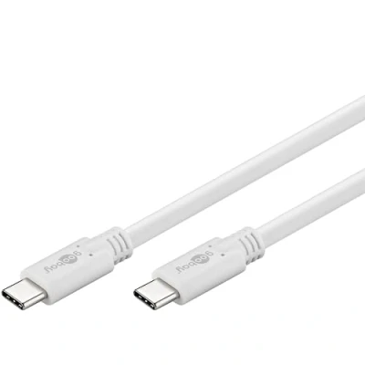 Image of Goobay 67193 USB C 3.1 Generation 1 Cable, White, 0.5m Length