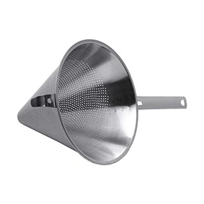 Image of Genware NEV 17523 Strainer, Stainless Steel, Conical 8.3/4&quot;