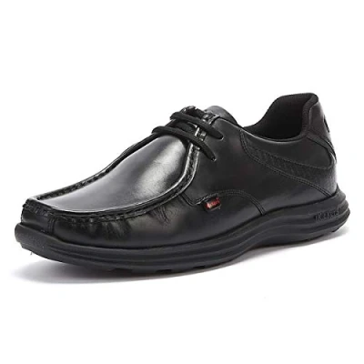 Image of Kickers Men&#039;s Reasan Lace Up Leather School Shoes, Black, 6.5 UK