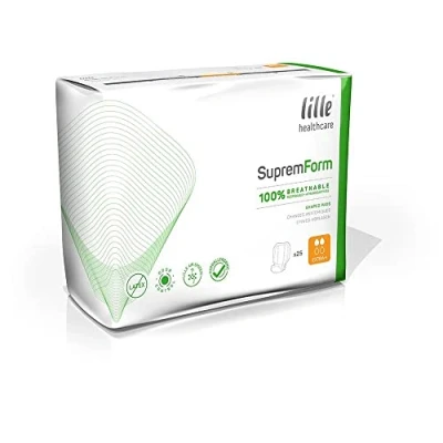 Image of Lille Form Suprem Breathable Extra Plus Absorbency 2220ml 25 Pieces Pack of 5