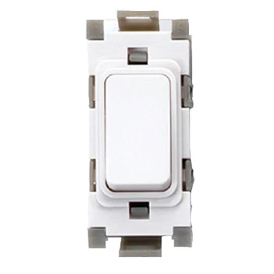 Image of Deta Gridswitch Single Pole 10A 2 Way Module Rocker Switch White