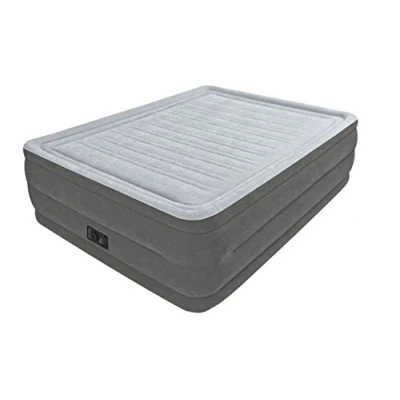 Image of Intex Dura Beam Comfort Plush 22&quot; High Air Bed Queen Size with built in electric pump #64418