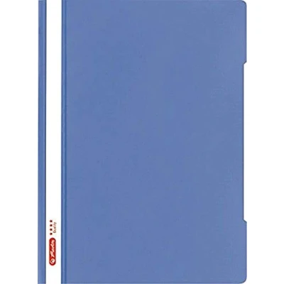 Image of Herlitz 50016228 Quality Report File with Clear Front Cover A4 Polypropylene Pack of 10) Baltic Blue