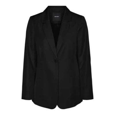 Image of VERO MODA Women&#039;s Vmtara Ls Fitted Slit Blazer Boo, Black, 10