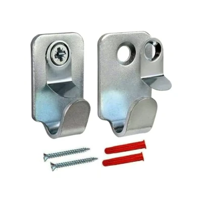 Image of SISI UK® Heavy Duty Safety Picture Hooks Pack of 2 15kg Load (Screw+Rawplug)