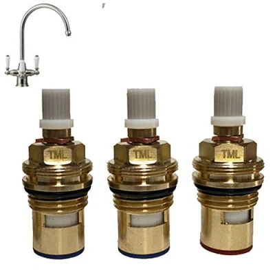 Image of Franke Triflow Corinthian Compatible Replacement Tap Valves Cartridges (Set of all 3 (Hot/Cold/Filter))