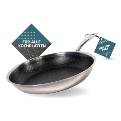 Image of CASPER SOBCZYK Hybrid Frying Pan 20 cm Coated Induction for All Hobs Suitable Oven and Dishwasher with Non Stick Coating Free from PFAS