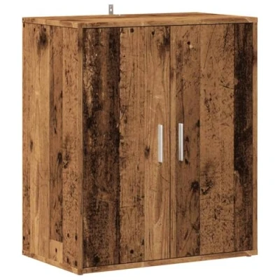 Image of vidaXL Shoe Cabinet Rack Engineered Wood, Old Wood Color, 5 Shelf Organizer
