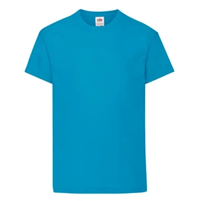 Image of Fruit of the Loom Unisex Kid&#039;s Original T Shirt, Azure, 5 6 Years