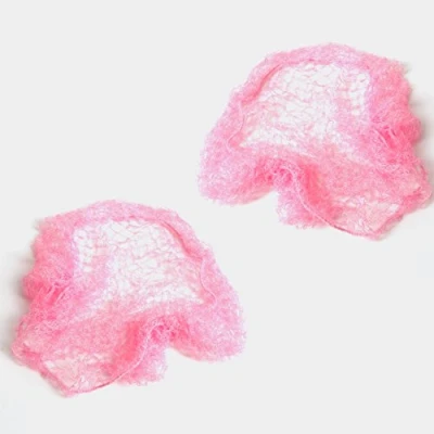 Image of 2x Heavy Duty Pink Slumber Hair Net Light Elasticated Mesh Styling Sleep In