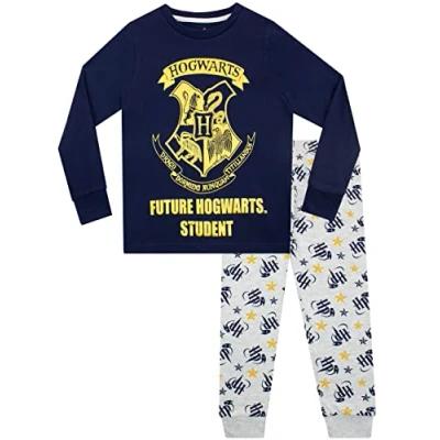 Image of Harry Potter Kids Pyjamas Blue 5 6 Years
