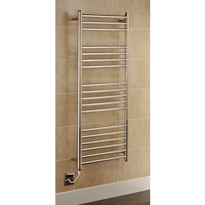 Image of Manissa Boston Electric Stainless Steel Towel Rail 500x1500mm Warmer Mirror Polished Finish