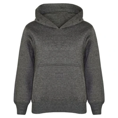 Image of True Face Kids Fleece Hoodie Pullover Top Youth Long Sleeve Casual Hoody Girls Boys Unisex Sweatshirt Charcoal No Cord 7 8 Years