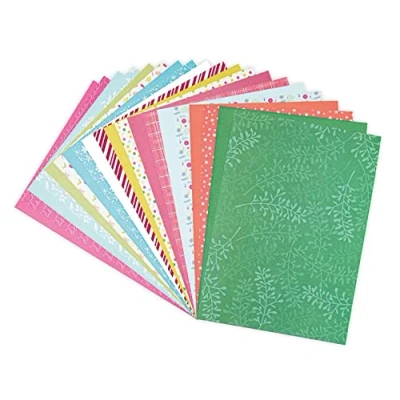 Image of Sizzix Surfacez Patterned Paper A4 Festive 80PK 665992 Chapter 3 2022, Multicolor, One Size