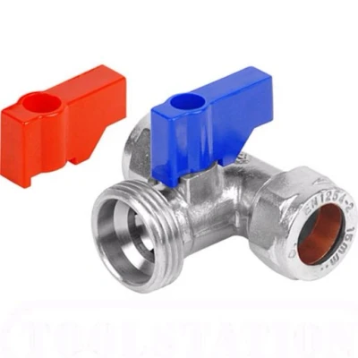Image of Plumbright Washing Machine Tap Chrome Plated Tee 15mmx3/4&quot; H 03607