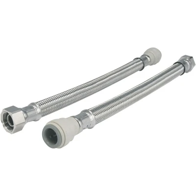 Image of John Guest Speedfit Braided Hose 300mm 22mm X 3/4&quot; TC (Pack Of 2)