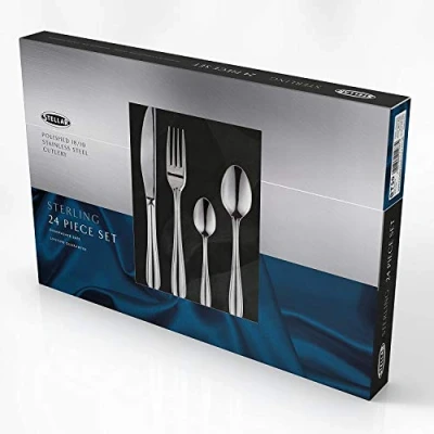Image of Stellar Sterling Stainless Steel 24 Piece Cutlery Gift Box
