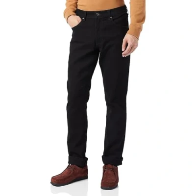 Image of Wrangler Herren Authentic Regular Jeans, Schwarz (Black Rinse), 38W / 32L EU