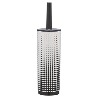 Image of Sealskin Speckles Toilet Brush Holder, ABS, Black, 9.8 x 37.3 cm