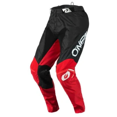 Image of O&#039;Neal Motorcycle Pants Enduro Motocross Durable Denier Fabrics, with Great Freedom of Movement, Athletic fit Mayhem Hexx Adult Black Red Size 40