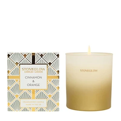 Image of Stoneglow Seasonal Collection Cinnamon &amp; Orange Scented Candle Boxed Tumbler