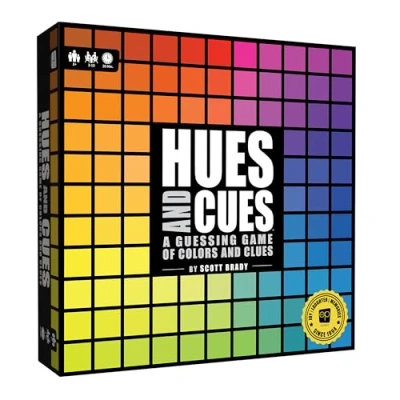 Image of USAopoly Hues and Cues Guessing Board Game Ages 8+ 3 10 Players 30 Minutes Playing Time