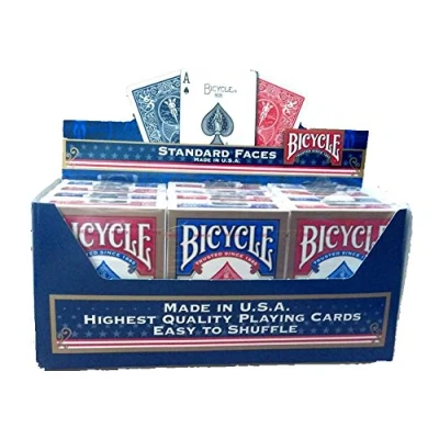 Image of Bicycle 6553514 1 Dozen Standard 12 Decks Pack Blue and Red by US Playing Cards