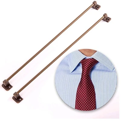 Image of White Hinge 2x Antique Brass 350mm Tie Rails