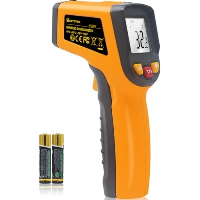 Image of KETOTEK Infrared Thermometer IR Laser Temperature Gun 50℃ 400℃ KT400Y Digital Non Contact for Cooking BBQ Food Freezer Refrigerator