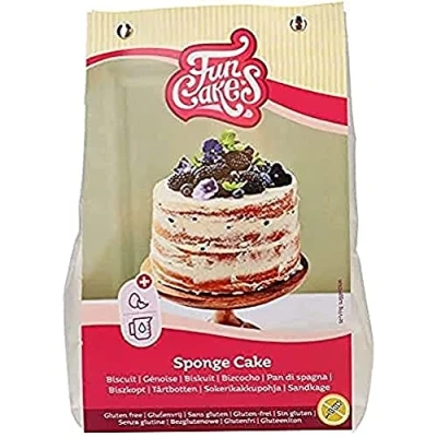 Image of FunCakes Mix for Sponge Cake, Gluten Free: Easy to Use, Wonderfully Light Perfect Cake Decoration, Confectioner Quality, Base, Halal Certified, 500g