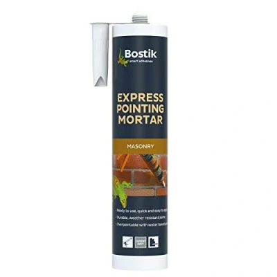 Image of Bostik Express Pointing Mortar, Ready to Use, Weather Resistant, Colour: Grey, 310ml
