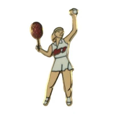Image of Smartbadge® Tennis Player Female Hard Quality enamel lapel pin badge