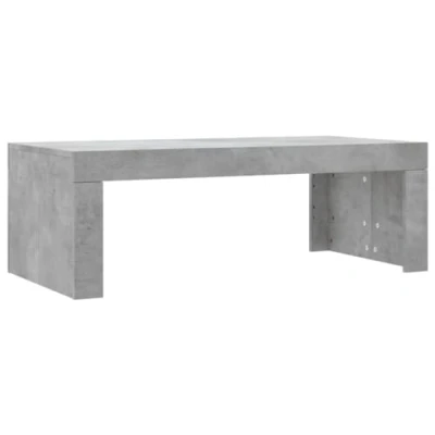 Image of vidaXL Modern Style Coffee Table with Concrete Grey Finish Rectangular Living Room made of Engineered Wood