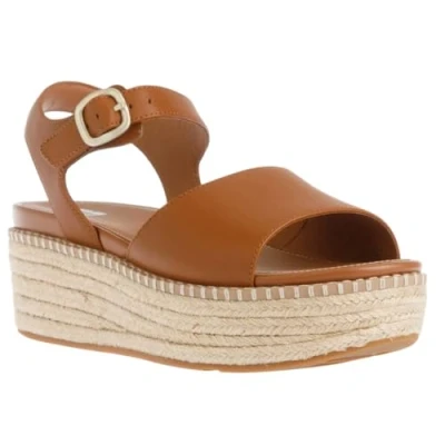 Image of Fitflop Womens Eloise Back Strap Espadrille Sandals Tan Size UK 7