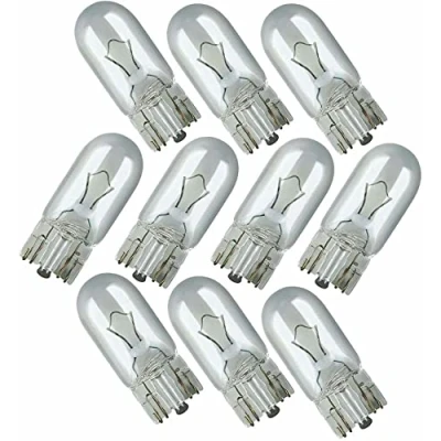 Image of Netagon 10 X 501 Capless Sidelight Car Bulb Bulbs Interior Number Plate Side Light 12V 5W