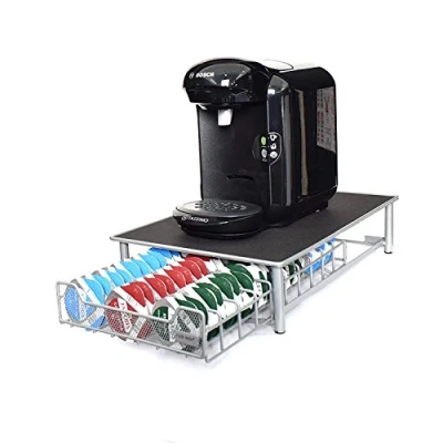 Image of Ever Rich Tassimo Pod Holder T Disc Coffee Capsules Bosch Stand &amp; Storage Drawer Anti Vibration Design