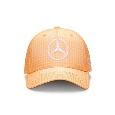 Image of Mercedes AMG Petronas Formula One Team 2023 Lewis Hamilton Driver Cap Peach Unisex Size: Size