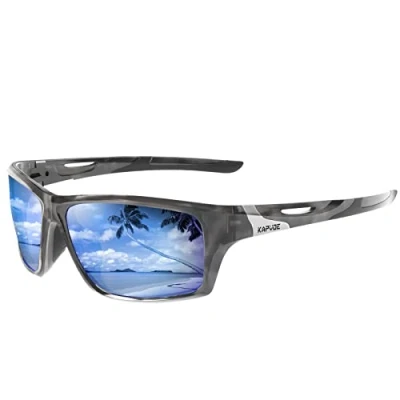 Image of KAPVOE Sports Sunglasses Mens Polarized Fishing Glasses Women Running Cycling Driving Golf