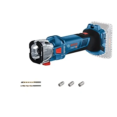 Image of Bosch Professional 18V System Cordless Rotary Tool GCU 30 (brushless Motor at 30,000 RPM, incl. 3 x Collet, Vacuum Adapter, 1x Spiral bit 1/8&quot; and Multi Purpose 1/8&quot;)