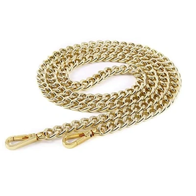 Image of Xiazw 120cm Metal Crossbody Purse Chain Strap Replacement for Bag Handbag (Light Gold)