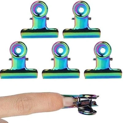 Image of 6 PCS Nail Extension Clips Curve C Curvature Pinching Multi Functional Art Accessories (Multi Colour)