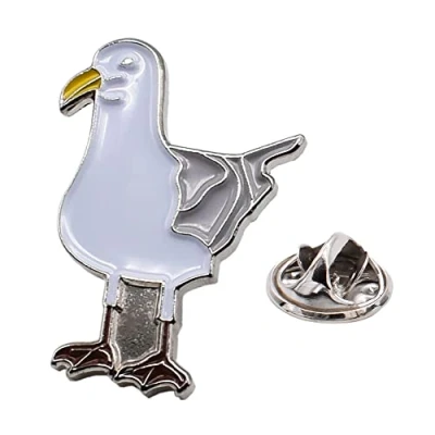 Image of Seagul Gul Bird Seaside Metal Enamelled Pin Badge Lapel XJKB2 42