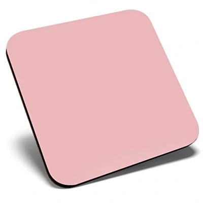 Image of Great Single Coaster Square Dusty Rose Pink Colour Block Glossy Quality Coasters Tabletop Protection for Any Table Type #44922