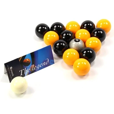 Image of Aramith EXCLUSIVE Premier SILVER 8 BALL Edition YELLOW and BLACK Pool Balls